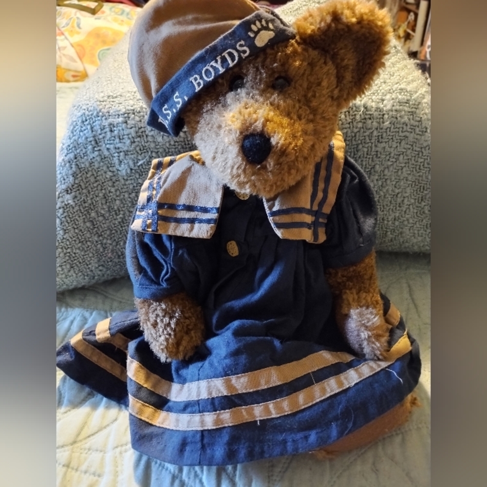 U.S.S. BOYDS Sailor Teddy Bear in Blue and Brown